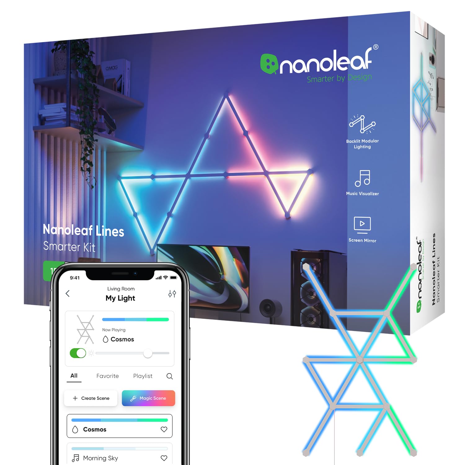 Nanoleaf Lines ナノリーフ ラインズ 12本セット Nanoleaf Lines Smart Interactive Lighting Kit - Set of 12